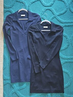 Aritzia Babaton Contour Long-Sleeve Polo Shirt Dresses M